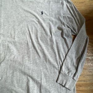 Polo Gray Long Sleeve Shirt, L